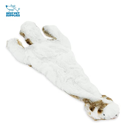 Image of Best Pet Supplies Squeaky Dog Toys with Soft Durable Fabric for Small, Medium and Large Pets Interactive Toy for Indoor Play, Supports Active Biting and Play - Snow Leopard, Medium
