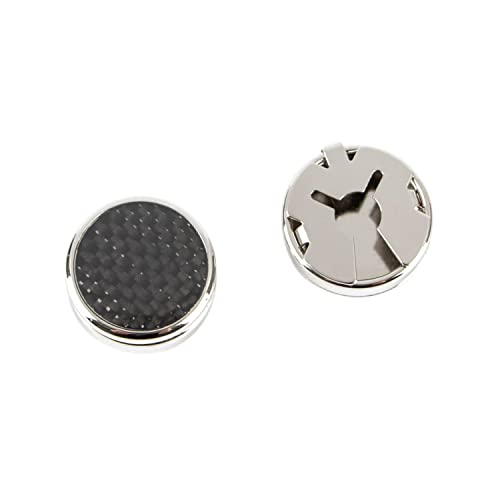 Image of 8Pcs Button Covers for Mens Shirts, Tuxedo Fake Studs | Fits regular dress shirts, button cover cufflinks, brass metal, sleek polished finish, secure clip on, groomsmen accessories