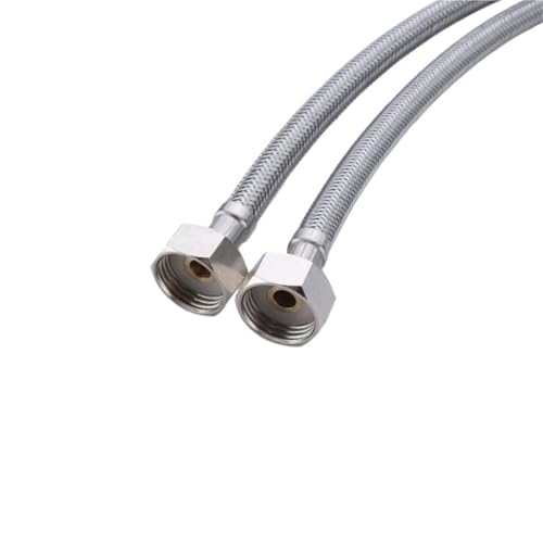Manguera Ducha Manguera de baño acero inoxidable flexible for cocina, 2 piezas/juego, grifo agua fría y caliente, manguera suministro Para Grifería de Baño(2pcs G3-8)