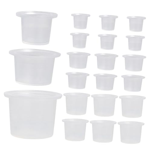 Ipetboom 600 Piezas Vaso Para Tinta De Con Base Vasos De Plástico Para Pigmentos Tazas De Tinta Pequeñas Contenedores De Pigmentos De Plástico Tapas De Tinta Para Tatuar El Plastico