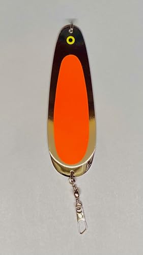 Kokanee Dodger: uv “Flo Orange” / Nickel