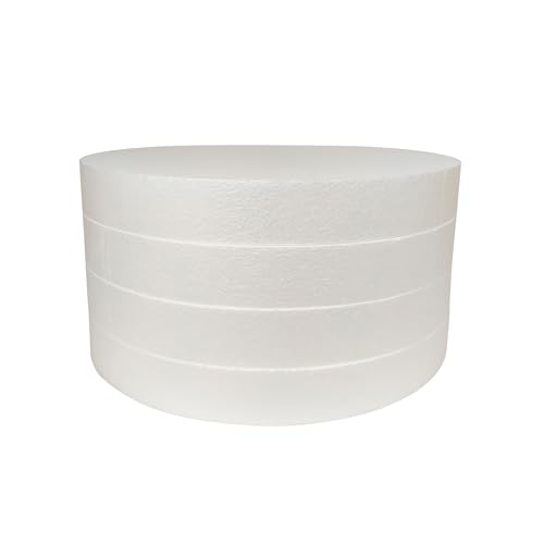 DecoPorex – Bloques circulares de poliestireno de Ø40cm x 5cm para Trabajos de Manualidades y Decoración (4 Unidades)