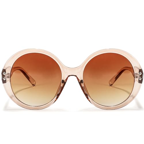 Womens Fashion Circle Round Jackie O Bold Chic Sunglasses 10012