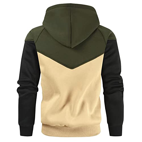 Hoodies for Men Patchwork Pullover Hoodies Lightweight Casual Hoodie Fall Winter Comfortable Warm Fleece Sweatshirts3