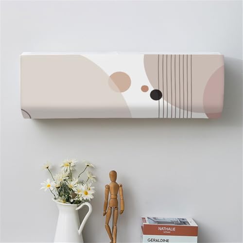 Hiseng Moderna Cubierta de Aire Acondicionado Montada en la Pared, Funda para Aire Acondicionado Interior, Prueba de Polvo Aire Acondicionado Cubierta (80 * 20 * 27（1P),Geometría