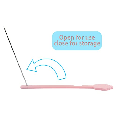 Dghaop 2Pcs Cake Tester 34Cm Stainless Steel Needle Cake Baking Tools Foldable Purple Cake Testing Probe For Testing Cake Maturity #TOP3