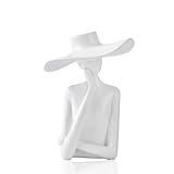 Ottalent Thinker Statue, Meditation White Sculpture,Gift for Women Mother's Day, Modern Abstract Art for Living Room Bedroom Book Shelves Home Decoration(Thinking)