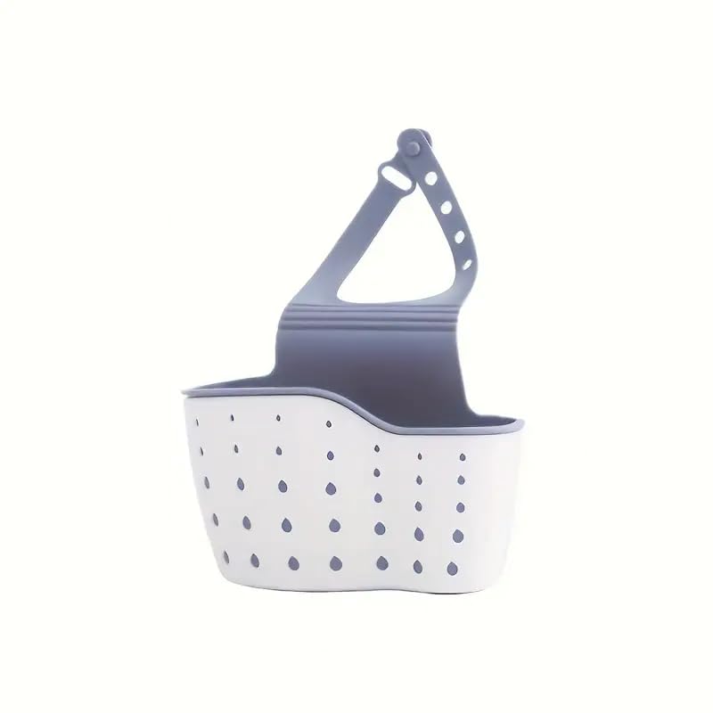 Adjustable Hanging Sink Caddy for Sponges Brushes and Soap Drainage Kitchen Organizer Made of Durable Plastic Space-Saving Holder