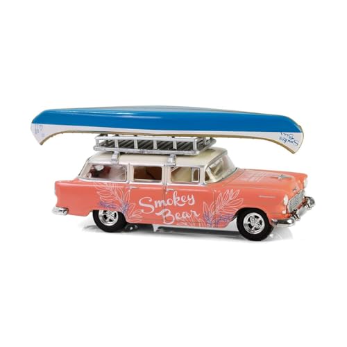 1/64 1955 Two-Ten Townsman con portaequipajes y canoa miniatura 6