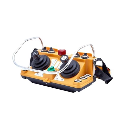 Mando a distancia inalámbrico industrial para grúa eléctrica, diseño de 6 botones, doble brazo basculante, impermeable, a prueba de polvo, resistente para operaciones de elevación