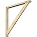 Ekena Millwork BKT0402X44X44TRA05RDF Traditional Block Rough Sawn Bracket w/Offset Brace, Douglas Fir