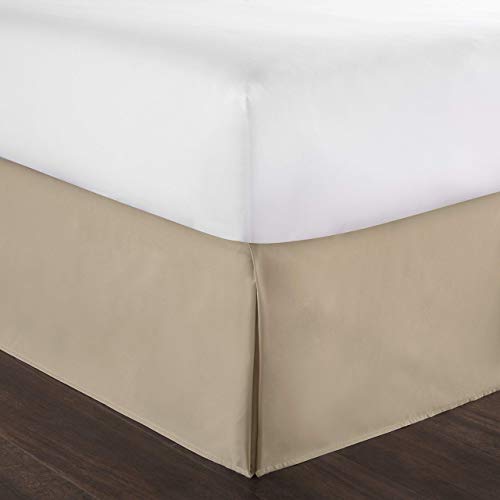 800 Thread Count 100% Cotton Hotel Quality Luxurious Box Pleated Bed Skirt Easy Fit With 18 Inch Drop Length (King,Taupe) #TOP2