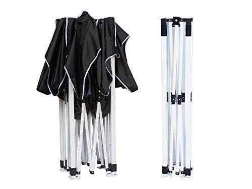 Image of Gazebo Tent Portable Popup Foldable Canopy 10x10 Ft Shelter for Event, Advertisement, Promotion, Exhibition, Market Stall, Waterproof Outdoor Gazebo Tent, Heavy Duty Frame (Black, 10 x 10 Ft)