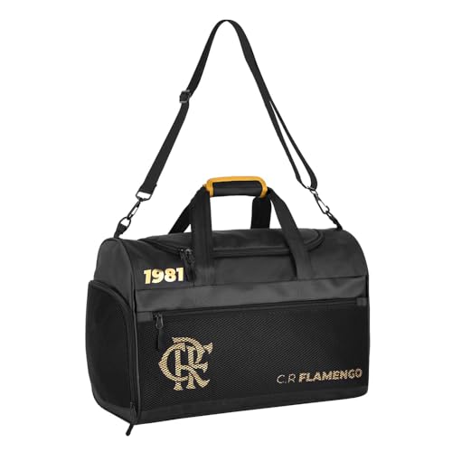 Mala do Flamengo Viagem Academia 2025 Oficial (Preto/Dourado)