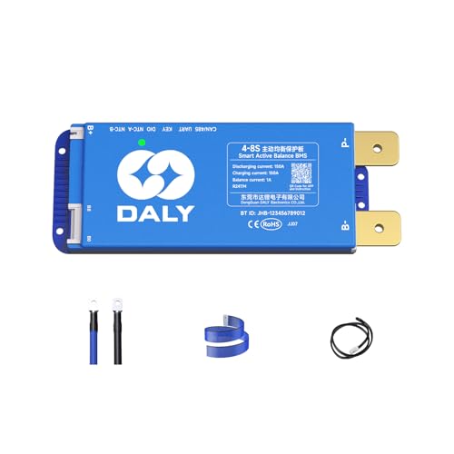 DALY Smart Active Balance BMS 150A 12V-24V 4S-8S Built-in Bluetooth with RS485 CAN PCB Battery Protection Board for Li-ion LifePO4 LTO Battery Pack