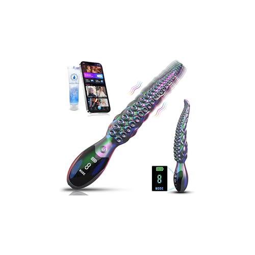 Octopus Tentacle Dildo Sex Toys - 10.7' Monster Fantasy Silicone Dildo APP Control Vibrator with 9 Vibrations Modes for G Spot Anal Clit Vagina Stimulation, Female Adult Sex Toys for Women Couples