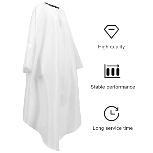 Capa para corte de cabello impermeable Alipis blanca para adultos miniatura 3