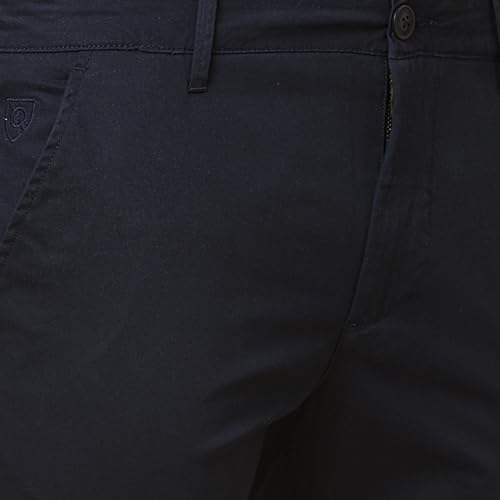 Image of Being Human Navy Slim Fit Chinos for Men Clothing