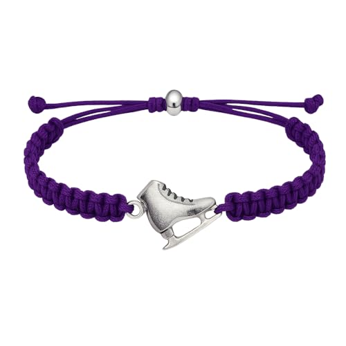 Image of Infinity Collection Figure Skating Charm Bracelet, Ice Skating Jewelry, Adjustable Skate Bracelet, Figure Skater Gift