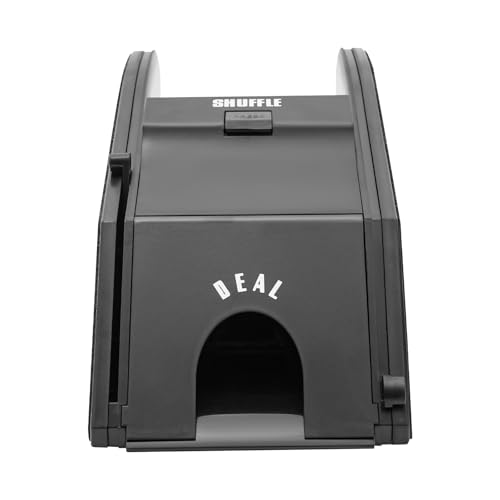 Automatic Electronic Card Shuffler, 1-2 Deck Automatic Card Shuffler Professional Electric Poker Shuffler Rotating Card Dealer Machine for Bridge or Poker-sized Playing Cards in Home Party Game