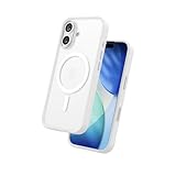 FLOLAB Surtect Tri-Fusion Magnetic for iPhone 17 Case Protective Slim Design Magsafe Compatible Military Grade - White Clear Matte Translucent