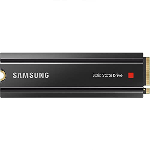 Samsung 980 PRO NVMe M.2 SSD mit Heatsink, 2 TB, PCIe 4.0, 7.000 MB/s Lesen, 5.000 MB/s Schreiben, Interne SSD mit Kühlkörper für Konsolen-Gaming, MZ-V8P2T0CW
