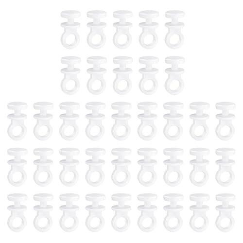 100PCS White Curtain Track Gliders - 9mm Head Caravan Rail Slider Hooks | Effortless Gliding Plastic Rollers for Window, Door & Shower Curtains (Ceiling & Wall Mount)
