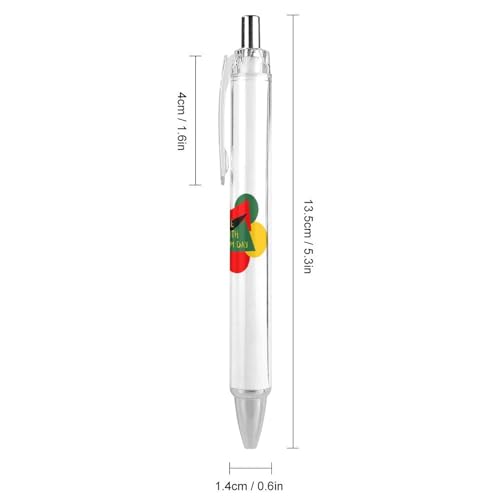 Stylos Juneteenth 1865 à pointe fine 0.5 mm encre noire rétractable pour l'écriture