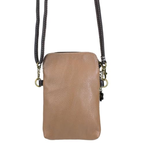 Image of CHALA Cat Collection Cell Phone Crossbody Purse-Women PU Leather /Canvas Multicolor Handbag with Adjustable Strap