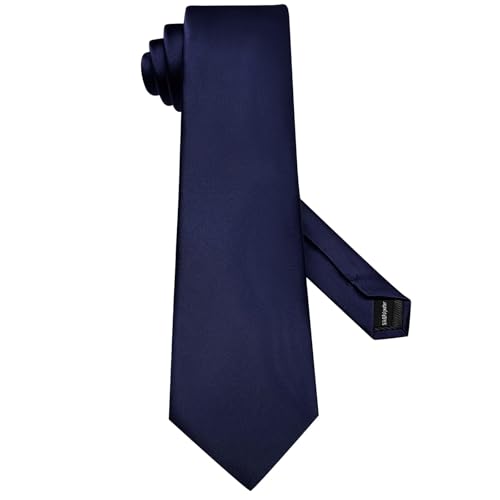 Image of Hi-Tie 5Pcs Mens Solid Color Silk Tie Satin Pretied Bowtie Lapel Pin for Men Handkerchief Cufflink Wedding Gift Box