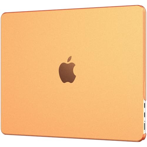 Image of EooCoo Compatible with MacBook Air 15 inch Case M5 2026-2023 M4 M3 M2 A3448 A3241 A3114 A2941, 100% Match Official Color, Upgrade Matte, Anti-Scratch Protective Hard Shell for Mac Air 15.3, Orange