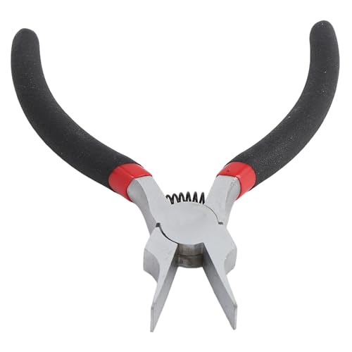 Plyisty Alicates de Punta Plana Multifuncionales de Aleación de Ni-hierro, Fabricación de Joyas de 5 Pulgadas, Alicates de Aguja Plana Fina para Manualidades Delicadas