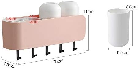 Toothbrush Holder Bathroom Accessories Set Large Space Free Punching Toothbrush Toothpaste Shelf Wash Cup Holder Storage Rack