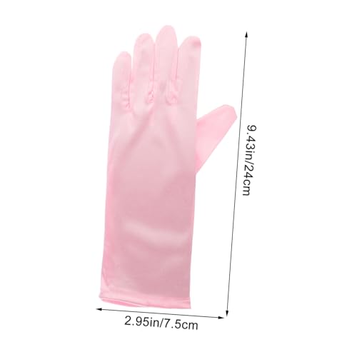 3 Pairs Dress Skirt Gloves Elegant Decorative Party Supplies for Pink White Blue Material for Wedding Flower Girl Ballet Dance and Photography Props2