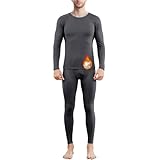 [Boyzn] 防寒着 メンズ 裏起毛 保温インナー インナーセット [吸湿発熱・防寒・保温] インナーウェア 上下セット ズボン下 あったかインナー ヒートテック 肌着 Dark Gray02-L