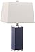 Safavieh Lighting Collection Deco Leather Navy Table Lamp, Set of 2
