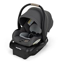 Maxi-COSI Mico Pro Baby Infant Car Seat, Ventilated Chair Design, Soft Headrest Pad, Easy-Install Latch, Adjustable Belt Guide, 3-Position Base, Stroller-Ready, Fits 4-30 lbs, up to 32 in, Sea Salt