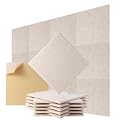 Durbles Acoustic Wall Panels - Noise Cancelling Tiles for Home Studio & Office - Quality Sound Proofing - Sound Proof Foam Panels for Walls - Easy to Install Insulation Tiles - 12 Pack (Beige)