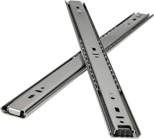Guías para cajones con rodamiento de bolas JvFbjLF: sistema extensible y resistente plateado 2