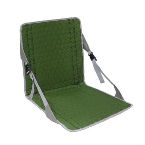 Siège de stade portable imperméable, dossier réglable et coussin de randonnée vert