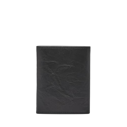 Image of Fossil Men's Neel Leather Trifold with ID Window Wallet, Black, (Model: ML3869001)