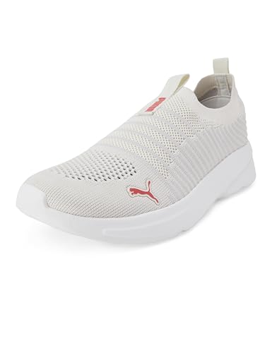 PUMA | Kardio Women's Slip-On Sneakers | Warm White-Vapor Gray-Active Red | 7UK