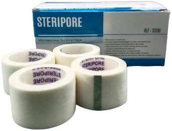 STERIMED Steripore Surgical Paper Tape | Hypoallergenic, Breathable & Gentle Medical Adhesive Tape | Ideal for Wound Care, Bandages & Dressings | Easy Tear | 1 Inch x 5 Metres (Pack of 12 Rolls)