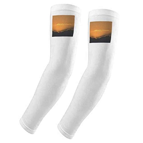 Guante con diseño de nubes de cielo oscuro de alta resistencia térmica color naranja estampado