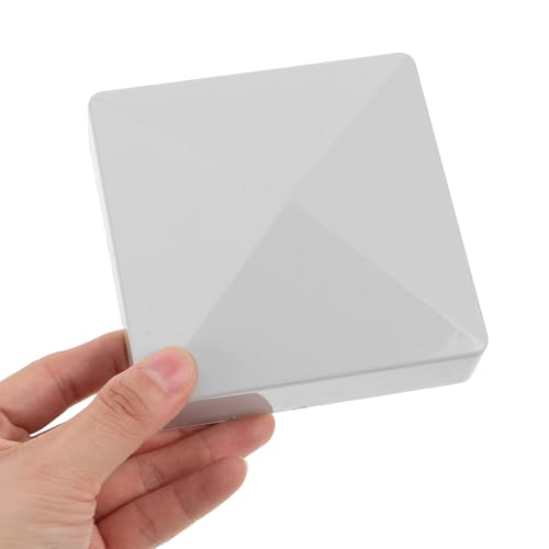 Eviter l'eau stagnante : capuchons de poteaux carrés PVC gris 10,5 cm - 5