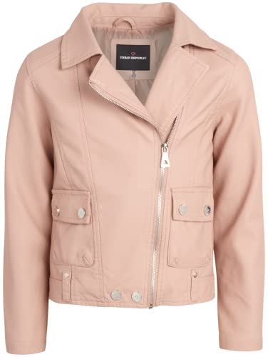 URBAN REPUBLIC Girls Faux Leather Motorcycle Jacket