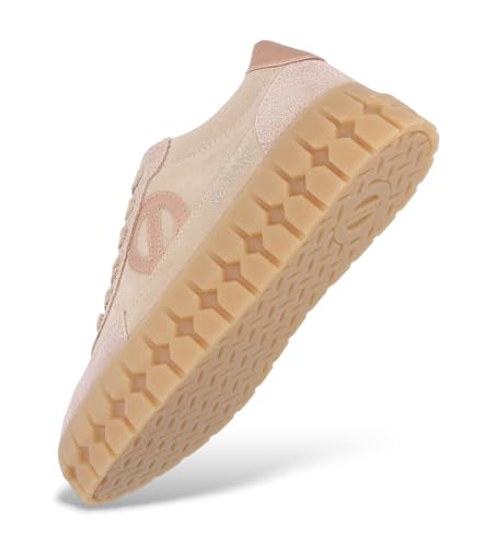 No Name Sneakers In Pelle Beige Play Side - 6