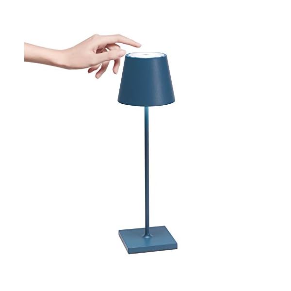 Ai Lati Poldina Avio-Blau LED-Tischlampe 2W 3000K wiederaufladbar IP54 – Bild 3