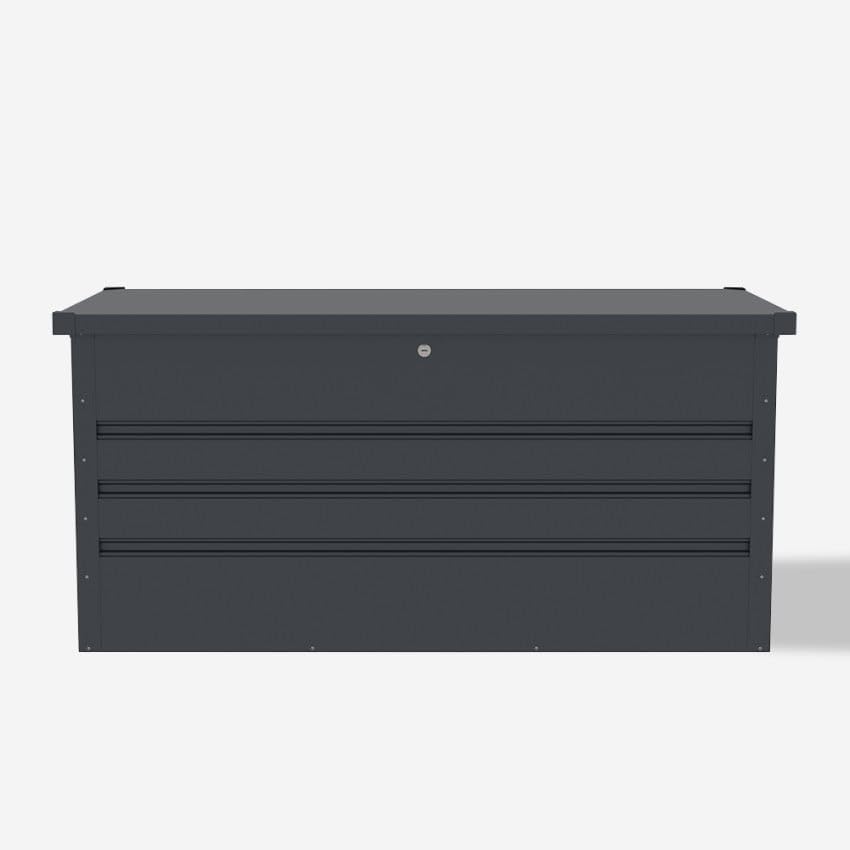 Produce Shop Baule da Esterno Giardino Contenitore in Acciaio 132x61x62cm Chamonix
