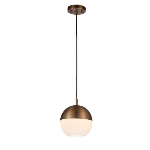 JINZO Kitchen Island Light Handing Pendant Lighting Fixture with Glass Shape E26 Base Classic Santi Age Brass Finished (Age Brass)